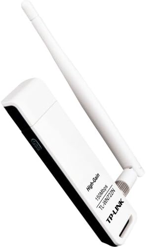 Tp. Link Tl. Wn722n Wireless N150 High Gain Usb Adapter,150Mbps, W/4 Dbi High Gain Detachable Antenna, Ieee 802.1B/G/N, Wep, Wpa/Wpa2 . Usb . 150 Mbps . 2.48 Ghz Ism . External "Product Type: Wireless Devices/Wireless Nics &amp; Adapters"