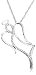 Sterling Silver Diamond Angel Pendant, (0.2 cttw)
