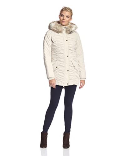 Laundry by Design Women’s Microfiber Coat with Faux Fur