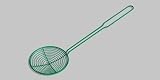 GREEN Kull Skimmer for Swabian Spaetzle / Pasta / Noodles - STAINLESS STEEL
