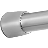 InterDesign Forma Constant Tension Bathroom Shower Curtain Rod - 43-75", Medium, Brushed Stainless Steel
