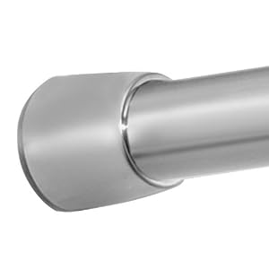 InterDesign Forma Shower Curtain Tension Rod, Brushed Stainless Steel, 43-75 Inch