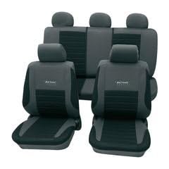 Cartrend 60122 Sitzbezug Komplett-Set "Active", Silber, mit Dokunaht