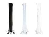 12" Glass Eiffel Tower Vases - 12 Pack - Clear