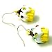 Yellow Cupcake Birthday Dangle Charm Earrings Fashion Jewelry