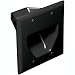 Datacomm Electronics 45-0002-BK Gang Recessed Cable Plate (Black)