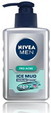 Nivea Men Pro-Acne Ice Mud Serum Foam 4.2oz./120ml.***