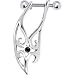 925 Sterling Silver Jet TRIBAL GEM Right Cartilage Ear Piercing