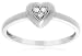 10k Choice of White or Yellow Gold Diamond Heart Ring