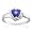 Created Blue Star Sapphire and Diamond Ring - Size 5
