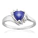 Created Blue Star Sapphire and Diamond Ring - Size 5