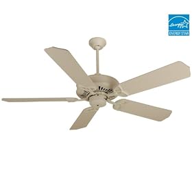 Craftmade Fans AT52AW 52" American Tradition Antique White Ceiling Fan w/ B552S-AW Blades
