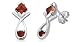 Princess & Round Garnet Earrings Sterling Silver