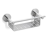Stainless steel shower shelf (stainless steel) (3.5"H x 12.75"W x 5.25"D)