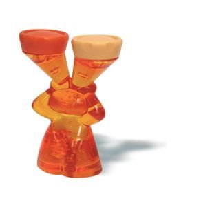 Kontaktlinsenbox LUKE transparent orange Koziol