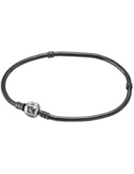 Genuine PANDORA Oxidized Sterling Silver 7.1 Bracelet w/ Bead 590702OX-18"