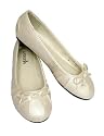 Lasonia Big Girls/ Ladies Classic Ballerina Flats shoes in Pearl Ivory