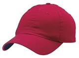 Upscale 100% Brushed Cotton Canvas Hat Cap With Contrast Underbill - Cardinal Red/Bright Navy