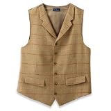Italian Wool Windowpane Lapel Vest