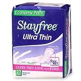 Stayfree Ultra Thin Maxi Pads Long With Wings Economy Pack - 32 pads/pk, 6 pack