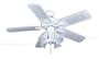 Clairion Comfort Plus 52-Inch Air Cleaning Ceiling Fan with Light Kit, White