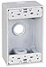 Hubbell Electrical Products FSB50-3-W White Weatherproof 1-Gang Rectangular Outlet Box - Quantity 50