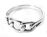 Sterling Silver Open Chain Link Knot Rope Ring Size 7 311JXRSPTAL. SL160 Sterling Silver Open Chain Link Knot Rope Ring Size 7
