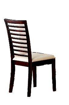 Set Of 2 Solid Wood Ladder Back Dining Chairs