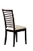 Set of 2 Solid Wood Ladder Back Dining Chairs