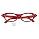 Brille 60er Retro Look rot