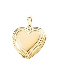 14K Yellow Gold Heart Shaped Locket