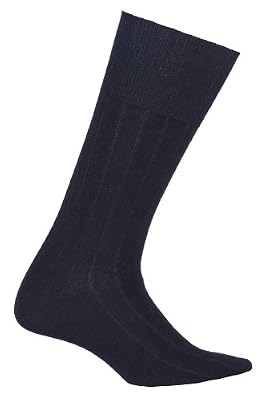 Diabetic Socks | Mens Ribbed Navy 3 Pack