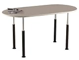 Adjustable Height Conference Table Perfect for Architects in Nebula Gray - Mayline Office Furniture - 3672PLG4NGB