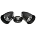 Designers Edge L-1645BR Decorative 150-Watt Twin Head Decorative Medium Bullet Floodlight with Photocell, Bronze