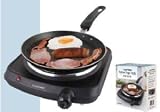 New Single Hotplate Table Top Hob 1500W Cast Iron Black