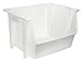 United Solutions SB0041 Large Plastic Nesting/Stacking Rough and Rugged Storage Bin in White-Multi Use White Vertical Storage Bin for Garage Storage