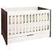 Baby Miro Mercer Convertible Crib in Two Tone Espresso and White