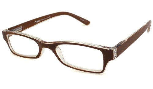 NVU Eyewear Full Readers (Men) Reading Glasses - Bedford Brown & Clear / BEDFORD BROWN +1.25