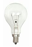 60 Watt A15 Incandescent Light Bulb / Intermediate Base (E17 Base) / Clear / Replacement Ceiling Fan Light Bulb