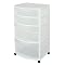 White Sterilite 4-Drawer Plastic Cart with Wheels