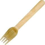 from Sussex Supplies Disposable Wooden Fork (Pack 100) - great for parties, bbqs, picnics and events