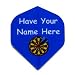 Blue Dartboard Personalised Dart Flights X 10 Sets CKN42