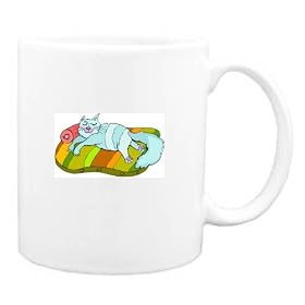 Mug with cat, blanket, sleeping by SHOPZEUS