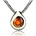  : ANTICA MURRINA VENEZIANA CUBA MURANO GLASS DROP PENDANT NECKLACE AMBER WHITE