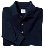 Gildan Ultra Cotton - Long Sleeve Pique Knit Sport Shirt Navy-M