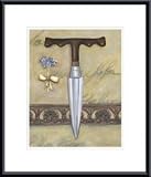 Victoria's Garden III (PT) by Chariklia Zarris 13.00X19.00 Framed with Black Metal Frame