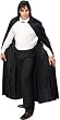 Long Hooded Polyester Black Cape