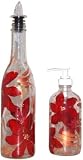 ArtisanStreets Poinsettia Design Pour Bottle & Soap Dispenser Set. Hand Painted & Signed 311KMT5CYWL. SL160 ArtisanStreets Poinsettia Design Pour Bottle & Soap Dispenser Set. Hand Painted & Signed