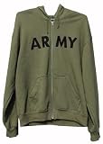 Army Zip-Up Hooded Sweatshirt