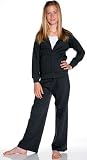 Bella Girl Fleece Straight Leg Sweatpant, Navy, Small 6 8